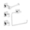 Kibi Cube 4-Piece Bathroom Hardware Set C-KBA15-4CH-1 - alternate 1